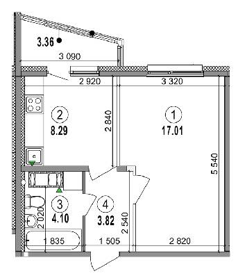 1-комнатная 35.91 м² в ЖК LaLaLand от 29 500 грн/м², Киев