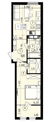 1-комнатная 49.99 м² в ЖК Praga-2 от 17 500 грн/м², Киев