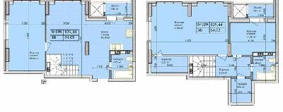 Дворівнева 129.44 м² в ЖК Багговутівський від 28 000 грн/м², Київ