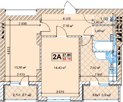 1-комнатная 53.1 м² в КД Марсель от 30 000 грн/м², Киев