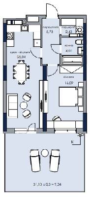 1-комнатная 63.64 м² в ЖК Новый Автограф от 49 200 грн/м², Киев