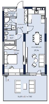 1-комнатная 67.89 м² в ЖК Новый Автограф от 49 200 грн/м², Киев