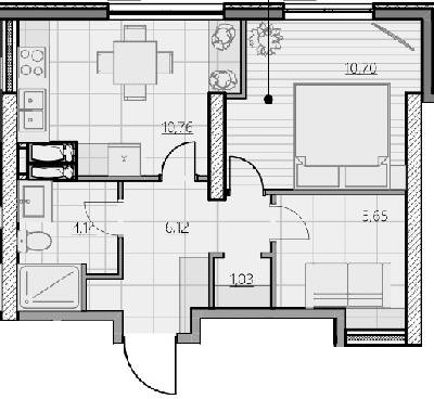 1-комнатная 38.4 м² в ЖК Парк Хиллс (Молодежная инициатива) от 25 550 грн/м², Киев