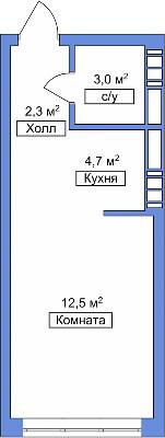 Смарт 23 м² в Апарт-комплекс Smart Oseli від 20 000 грн/м², м. Вишневе