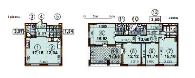 Двухуровневая 132.42 м² в ЖК Варшавский Плюс от 20 900 грн/м², Киев