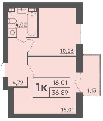 1-кімнатна 36.89 м² в ЖК Scandia від 18 700 грн/м², м. Бровари