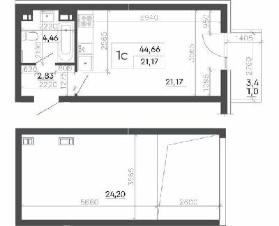 Дворівнева 44.66 м² в ЖК Scandia від 18 600 грн/м², м. Бровари