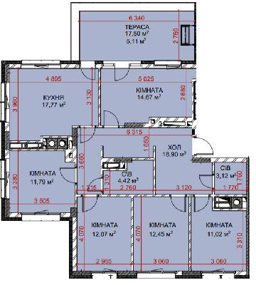 5+ кімнат 111.46 м² в ЖК Riverside від 38 800 грн/м², с. Погреби