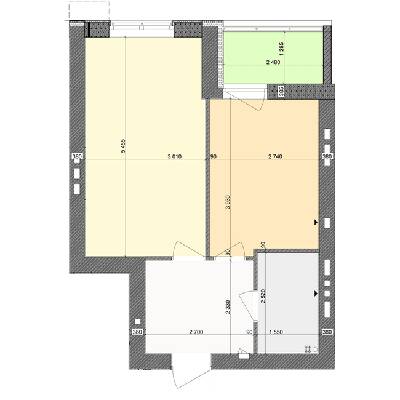 1-кімнатна 38.1 м² в ЖК Столичний від 18 000 грн/м², м. Васильків