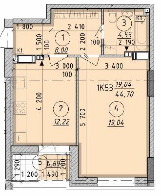 1-кімнатна 44.7 м² в ЖК Борисо-Глібський 2 від 32 500 грн/м², м. Вишгород