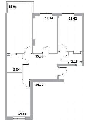 3-кімнатна 79.73 м² в ЖК Green Side від 18 400 грн/м², м. Ірпінь