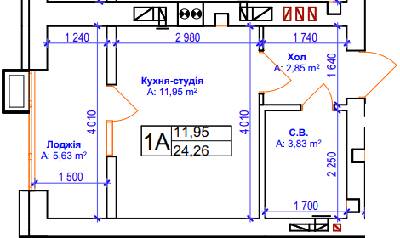 1-комнатная 24.26 м² в ЖК Бургундия от 24 650 грн/м², г. Ирпень