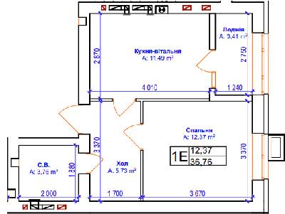 1-комнатная 36.76 м² в ЖК Бургундия от 24 650 грн/м², г. Ирпень