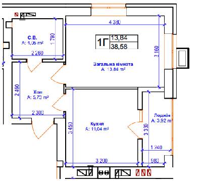 1-комнатная 38.58 м² в ЖК Бургундия от 24 650 грн/м², г. Ирпень
