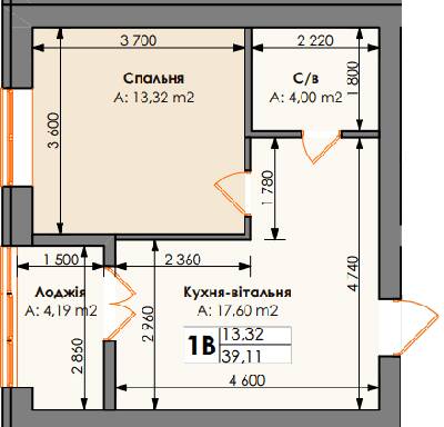 1-комнатная 39.11 м² в ЖК Бургундия от 24 650 грн/м², г. Ирпень