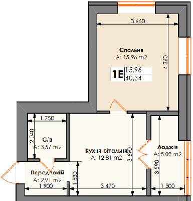 1-комнатная 40.34 м² в ЖК Бургундия от 24 650 грн/м², г. Ирпень