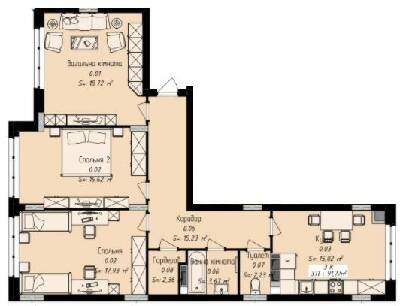 3-комнатная 91.77 м² в ЖК Джем Сити от 16 000 грн/м², г. Каменец-Подольский