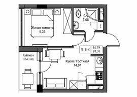 1-кімнатна 28.3 м² в ЖМ ARTVILLE від 18 900 грн/м², смт Авангард