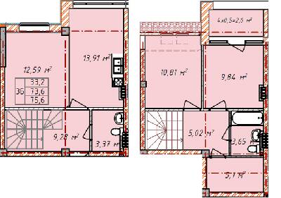 Дворівнева 75.6 м² в ЖК Comfort Hall від 24 700 грн/м², Одеса