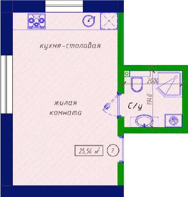 Однокімнатні в ЖК Craft House