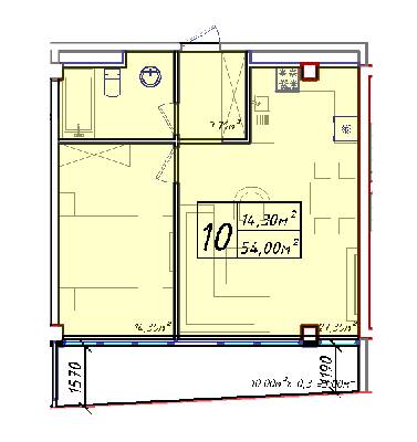 1-кімнатна 54 м² в ЖК Graf у моря від 42 600 грн/м², Одеса