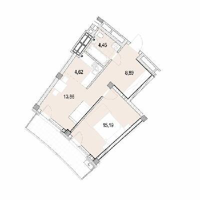 1-кімнатна 51.26 м² в ЖК La Mer від 46 000 грн/м², Одеса