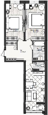 2-кімнатна 67.49 м² в ЖК Sea Town від 19 350 грн/м², Одеса