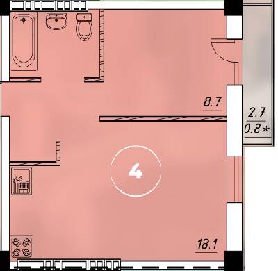 1-кімнатна 35.6 м² в ЖК Via Roma від 20 350 грн/м², Одеса
