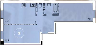2-кімнатна 53.9 м² в ЖК Via Roma від 21 700 грн/м², Одеса