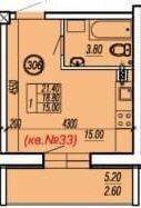 Студія 21.4 м² в ЖК Будинок на Степовій від 19 300 грн/м², Одеса