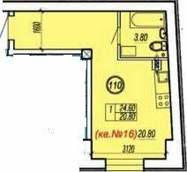Студія 24.6 м² в ЖК Будинок на Степовій від 20 000 грн/м², Одеса