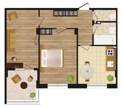 2-кімнатна 64.1 м² в ЖК Золота Ера від 23 350 грн/м², с. Крижанівка