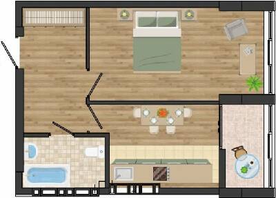 1-кімнатна 39.6 м² в ЖК Золота Ера від 20 650 грн/м², с. Крижанівка