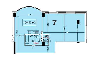 1-кімнатна 106.52 м² в ЖК Курортний від 32 650 грн/м², Одеса