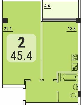 1-кімнатна 45.4 м² в ЖК Море від 33 250 грн/м², Одеса