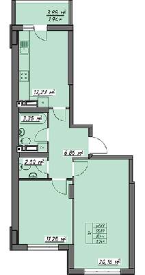 2-кімнатна 57.83 м² в ЖК Одеські традиції від 25 600 грн/м², Одеса