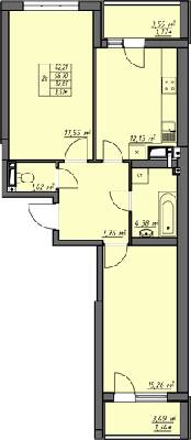 2-кімнатна 62.21 м² в ЖК Одеські традиції від 22 850 грн/м², Одеса