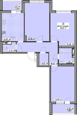 3-кімнатна 82.46 м² в ЖК Одеські традиції від 26 950 грн/м², Одеса