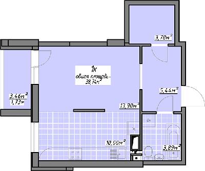 1-кімнатна 38.74 м² в ЖК Одеські традиції від 24 600 грн/м², Одеса