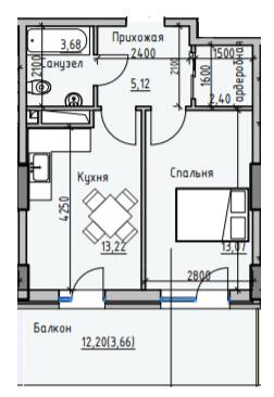 1-кімнатна 41.15 м² в ЖК Простір Eco City (Простір на Радісній від 21 000 грн/м², Одеса