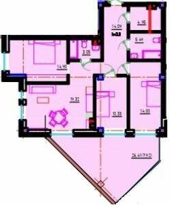 3-кімнатна 95.95 м² в ЖК Простір на Літературній від 29 650 грн/м², Одеса