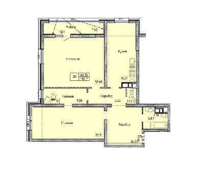 2-кімнатна 119.71 м² в Комплекс апартаментов Олімпійський від 33 700 грн/м², Одеса