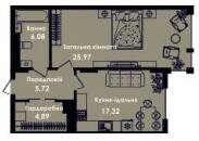 1-кімнатна 59.98 м² в ЖК Кокос Авеню від 16 000 грн/м², м. Южне
