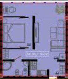 1-комнатная 42.2 м² в ГЖК Русь от 10 450 грн/м², г. Белгород-Днестровский