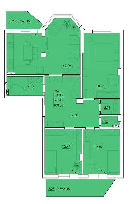 3-кімнатна 100 м² в ЖК Ventum від 20 850 грн/м², с. Крижанівка