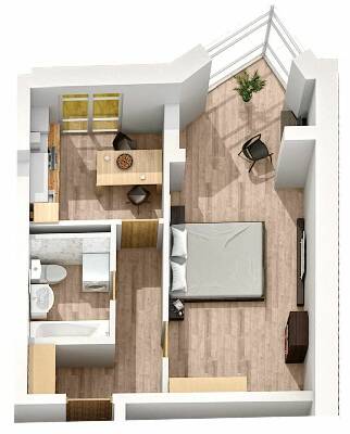 1-кімнатна 41.2 м² в ЖК Калейдоскоп від 25 200 грн/м², Одеса