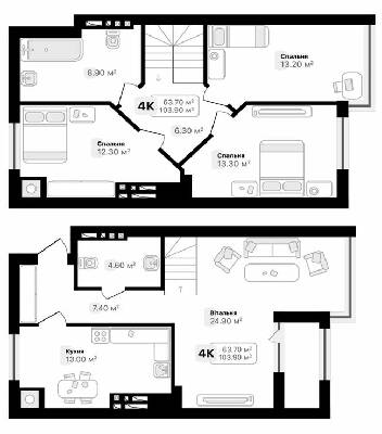 Двухуровневая 103.9 м² в ЖК Auroom City от 21 100 грн/м², Львов