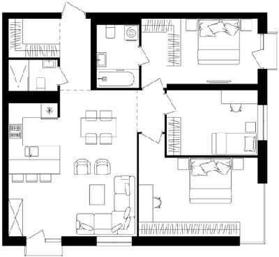 3-кімнатна 91.3 м² в ЖК Avalon Up від 32 500 грн/м², Львів