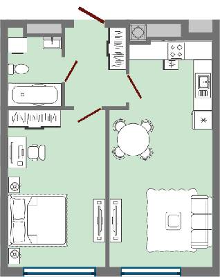1-комнатная 47.29 м² в ЖК Greenville Park Lviv от 25 850 грн/м², Львов