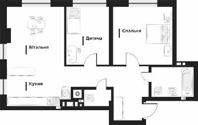 2-комнатная 65.73 м² в ЖК Hygge от 30 600 грн/м², Львов